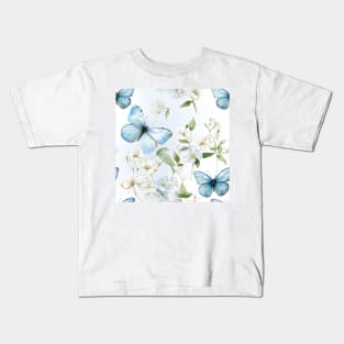 Butterflies Watercolor 16 - Spring Azure Kids T-Shirt